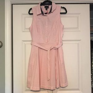Pink & white seersucker dress